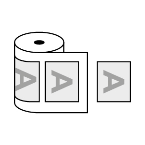 Etichette in bobina +90&deg;