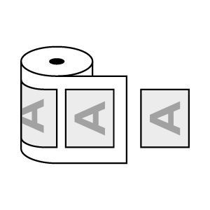 Etichette in bobina -90&deg;