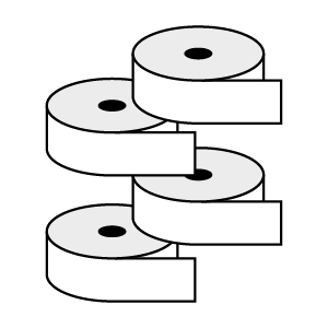 Etichette in bobina 4 bobine h. 8,25 cm