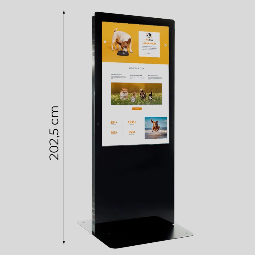 Totem multimediale da terra personalizzabile per interno Tokyo 55