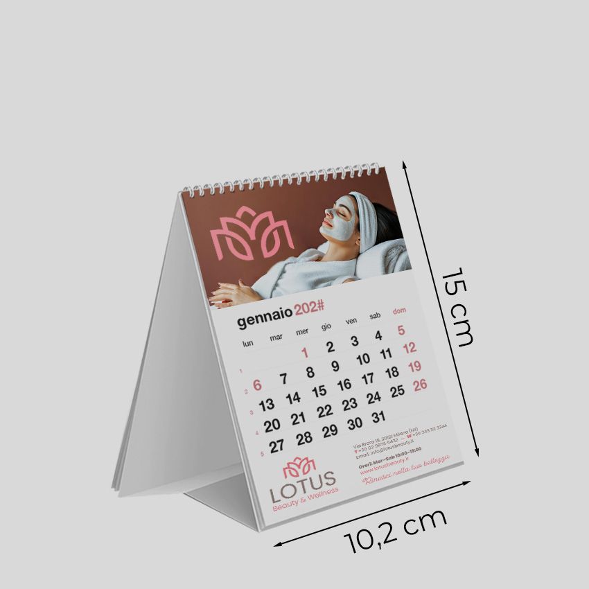 Calendario da tavolo 10,2x15 - 7 fogli (14 facciate)
