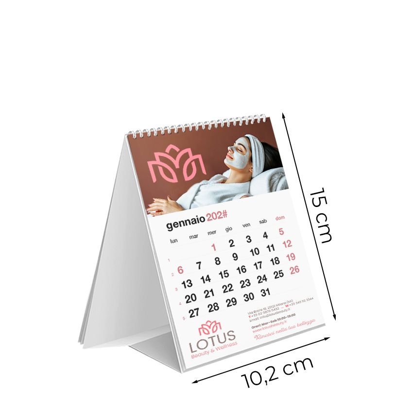 Calendario da tavolo 10,2x15 - 7 fogli (14 facciate)