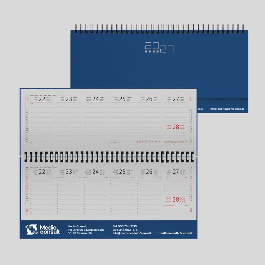 Planning da tavolo settimanale 30x14 cartonato