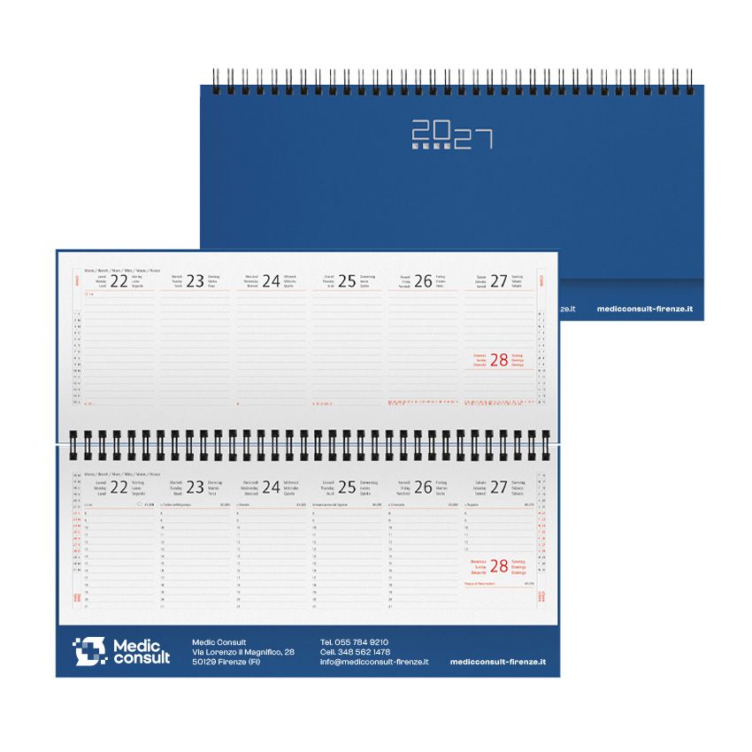 Planning da tavolo settimanale 30x14 cartonato