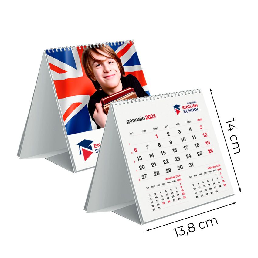 Calendario da tavolo 13,8x14 - 13 fogli (26 facciate)
